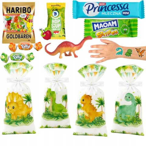 DINOZAURY UPOMINEK Z OKAZJI URODZIN DLA DZIECI PREZENT PODZIĘKOWANIA GOŚCI