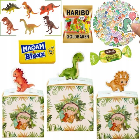 PODZIĘKOWANIE DLA DZIECI DO PRZEDSZKOLA URODZINY DINOZAURY Z HARIBO MAOAM
