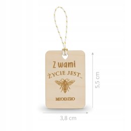 PREZENT NA DZIEŃ BABCI I DZIADKA MIÓD WIELOKWIATOWY 250G Z ŁYŻECZKĄ GRAWER