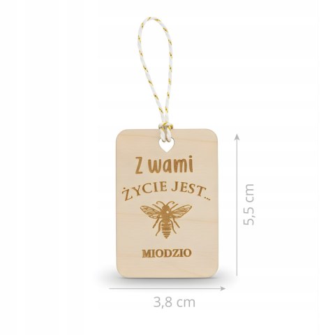 PREZENT NA DZIEŃ BABCI I DZIADKA MIÓD WIELOKWIATOWY 250G Z ŁYŻECZKĄ GRAWER