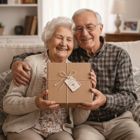 PREZENT NA DZIEŃ BABCI I DZIADKA ZESTAW UPOMINKOWY MIÓD TOFFIFEE OD DZIECI