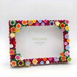 RAMKA NA ZDJĘCIE Z KWIATAMI JAK KLOCKI LEGO PREZENT NA DZIEŃ BABCI DZIADKA